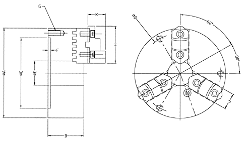 lathe chuck dimensions